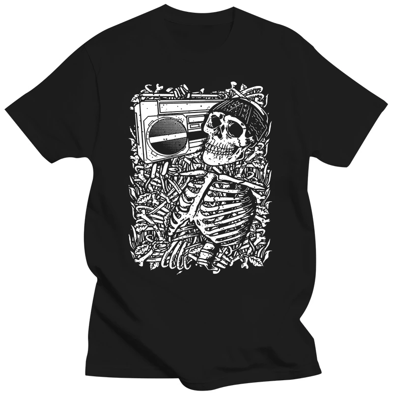 Skeleton Boombox T-Shirt Kids Age 5 -13 year old boys skull rock Gift z1 New T Shirts Funny Tops Tee New Unisex Funny Tops