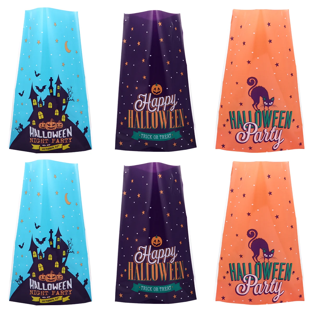 

Bagscandy Bag Party Treat Supplies Theme Gift Pouch Flat Cookie Pumpkin Favor Cellophane