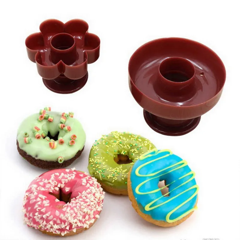 DIY Donut Cutter Maker Form  Donuts Cookie Cake Bakery Mold  Bread Desserts Round Flower waffle maker machine Kitchen Tools images - 6