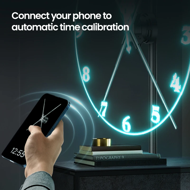 3D-проектор cyberpunk светодиодные цифровые большие настенные часы современный