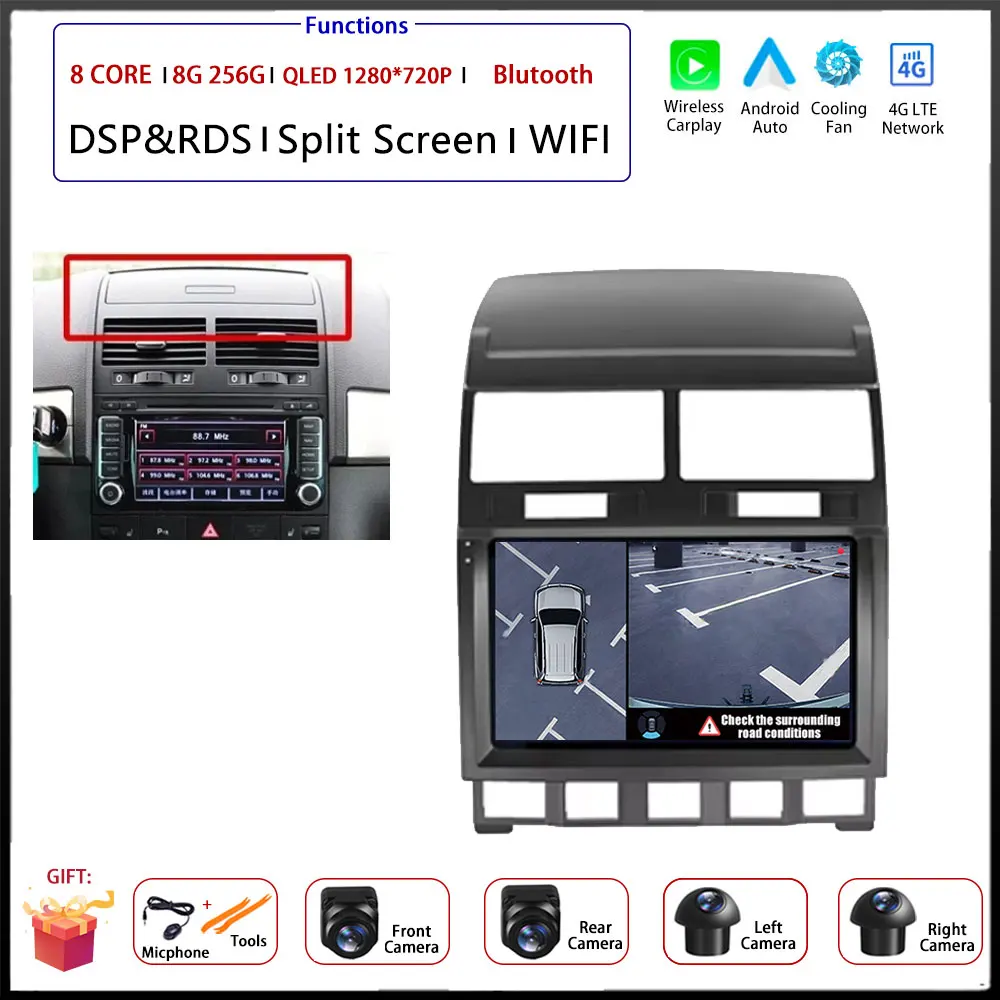 

4G Android OS Carplay Auto WIFI Радио Стерео Мультимедийный Плеер 2din BT 5.0 FM/AM Для Volkswagen Touareg I 1 GP 2002-2010 Автомобиль