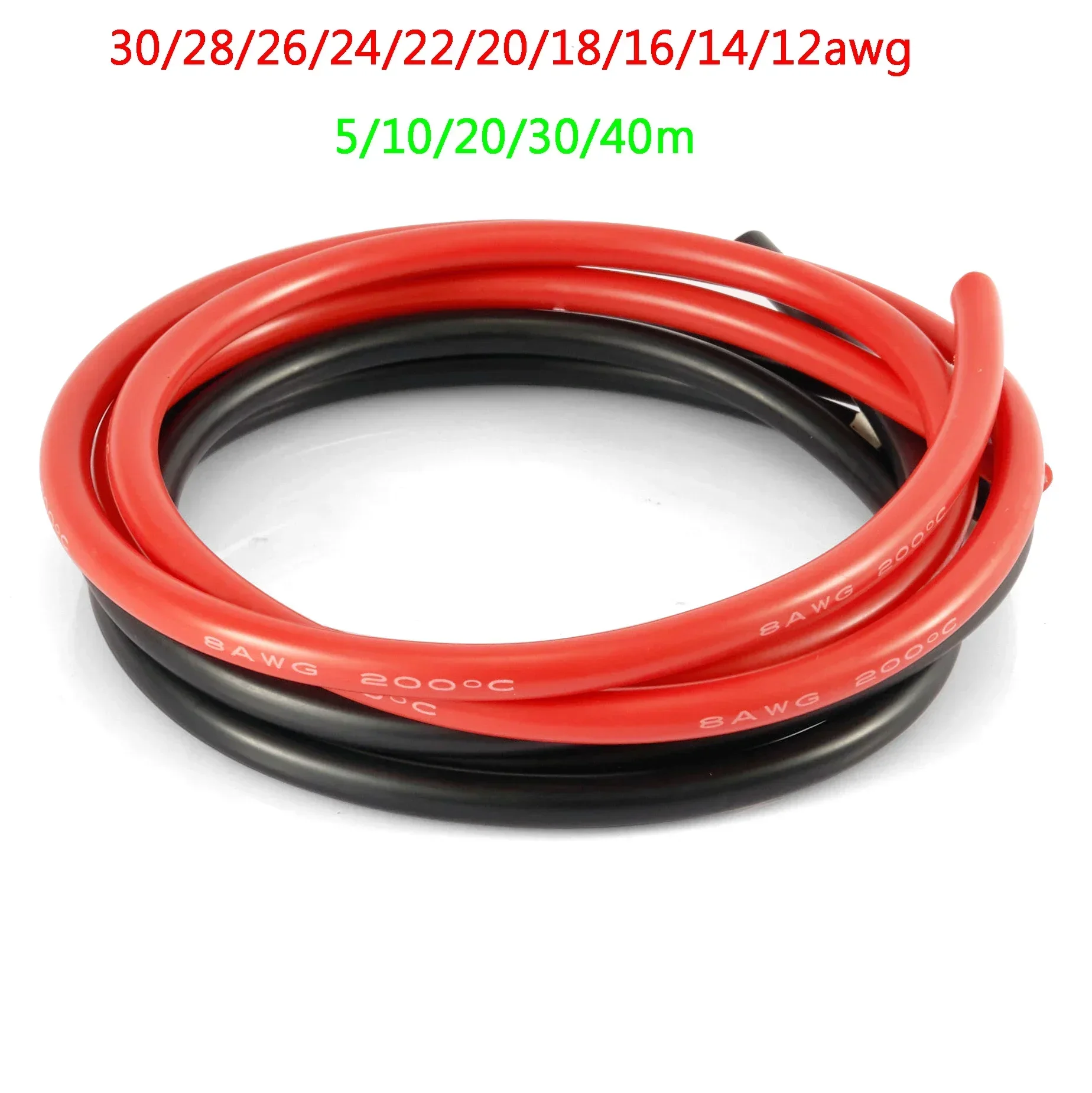 Термостойкий кабель мягкий силиконовый провод 30 28 26 24 22 20 18 14 12 AWG