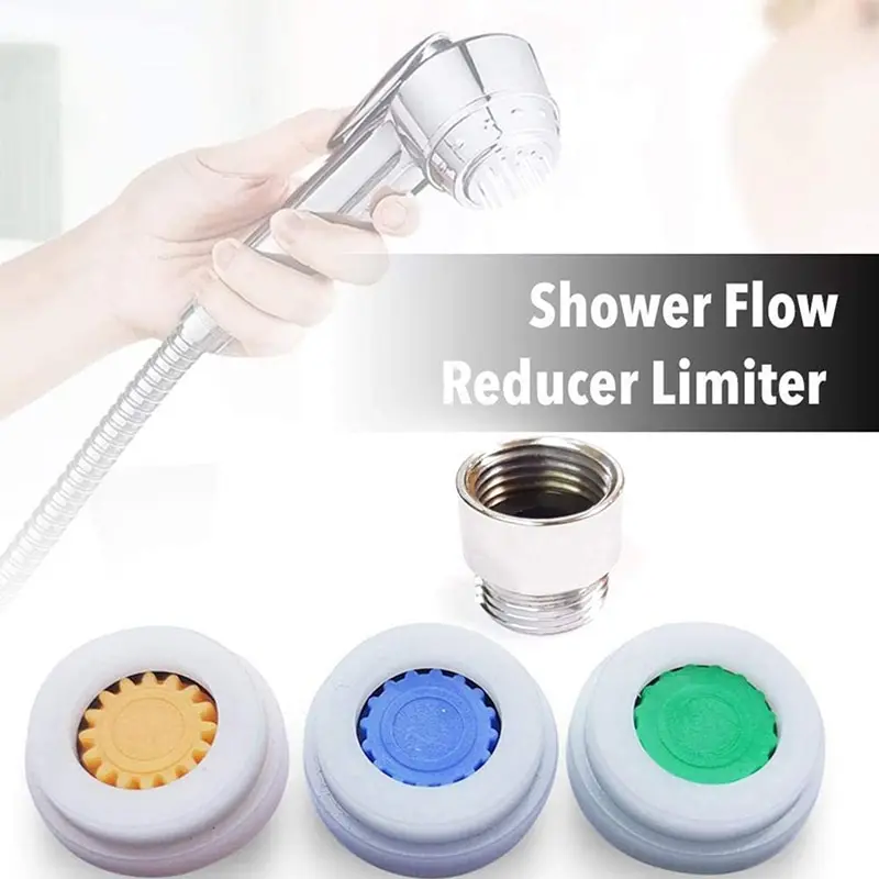 

1Set 1/2Inch Shower Flow Reducer Limiter Water Saving 4 7 9L/min Hose Restrictor For Bathroom Shower Taps Accessories