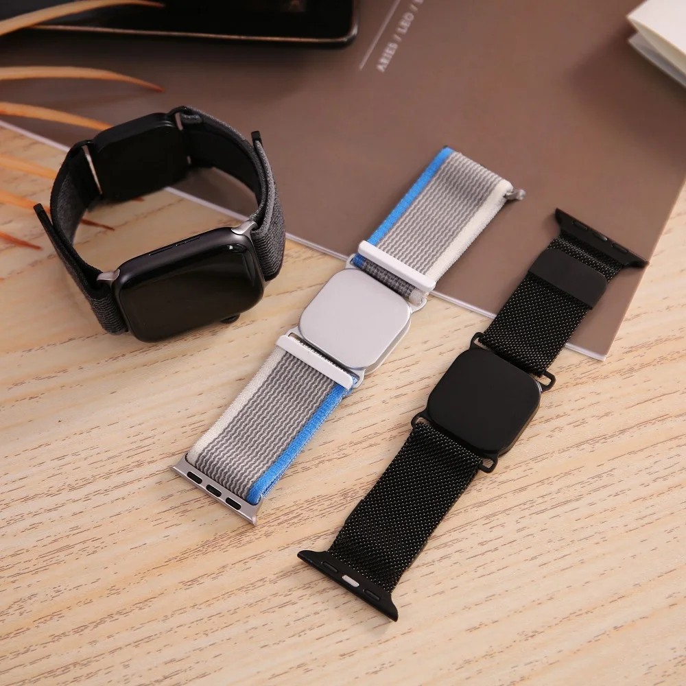 Nylon Strap + Wireless Charging for Apple Watch Band Series 8 7 6 5 3 Se Watch Bracelet for IWatch Ultra 49mm 44mm 45mm 41 Strap