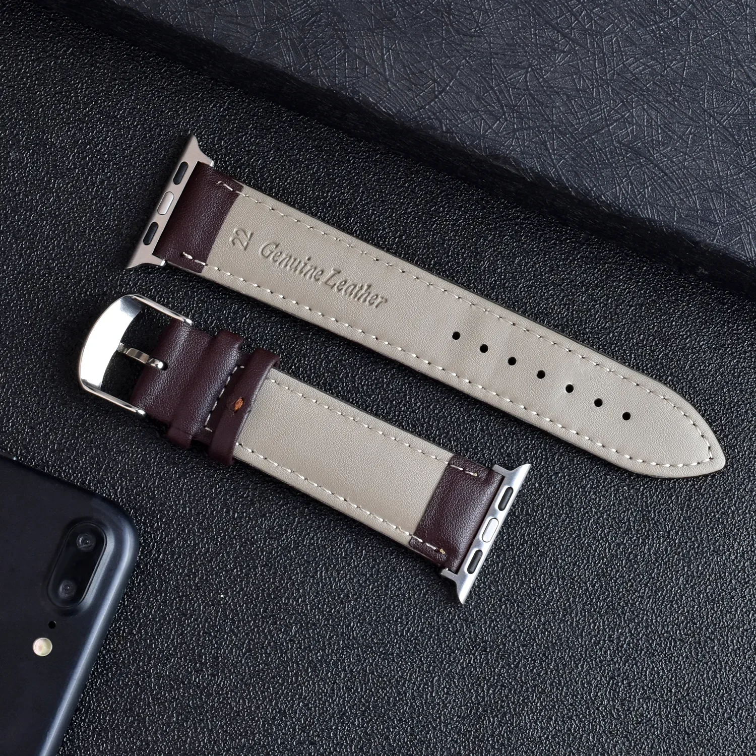 Belt Genuine Leather Band for Apple Watch 42MM 38MM 44MM 40MM 41MM 45MM Strap for iWatch 7 6 SE 5 4 3 2 1 Wristband