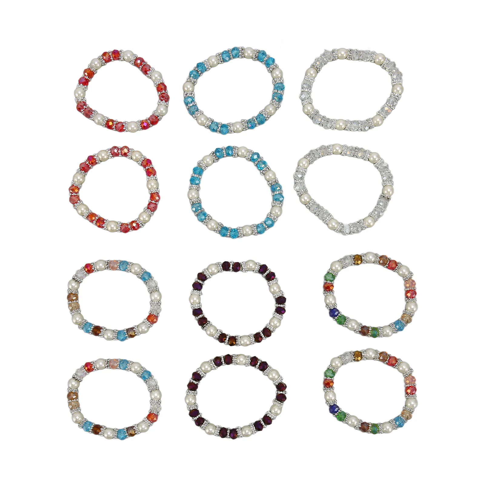 

Colorful Bracelet 8mm Lightweight Prevents Fading Elegant Stylish Exquisite Stretch Bracelet for Holiday for Mother