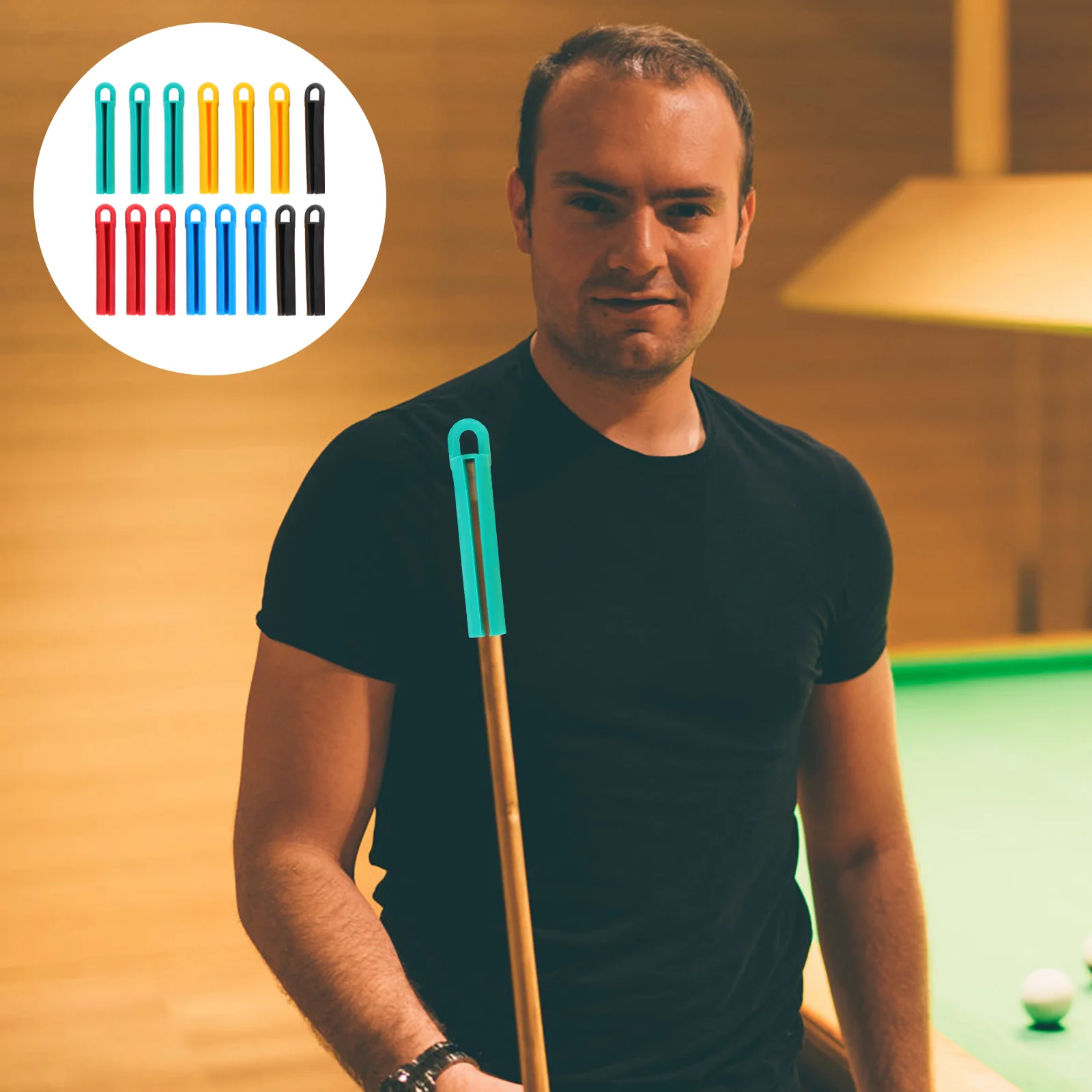 

15 Pcs Club Boom Clothes Rack Portable Rubber Displaying Billiard Stick Hangers