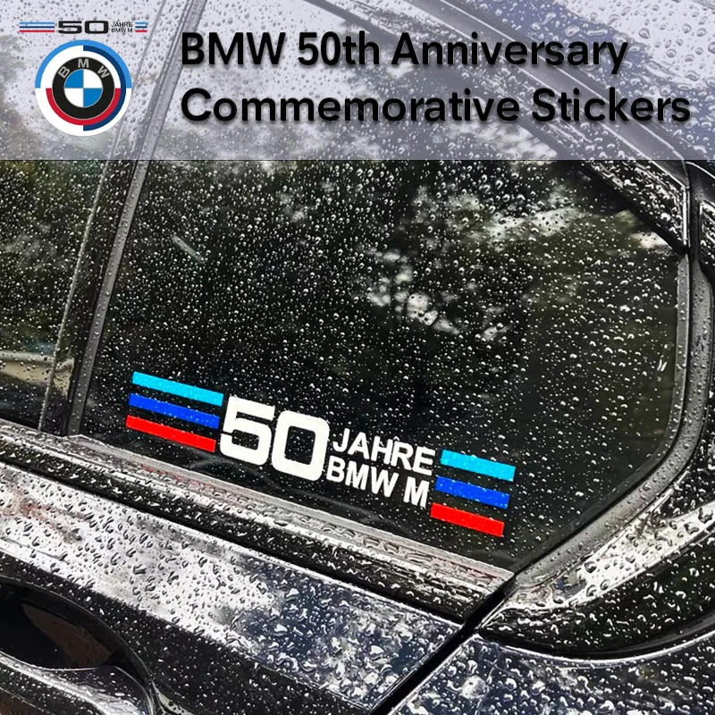 2 шт. BMW 50-летие наклейки на окна автомобиля для E36 E39 E46 E60 E61 E64 E70 E71 E85 E87 E90 E83 F10 F20 F21 F30