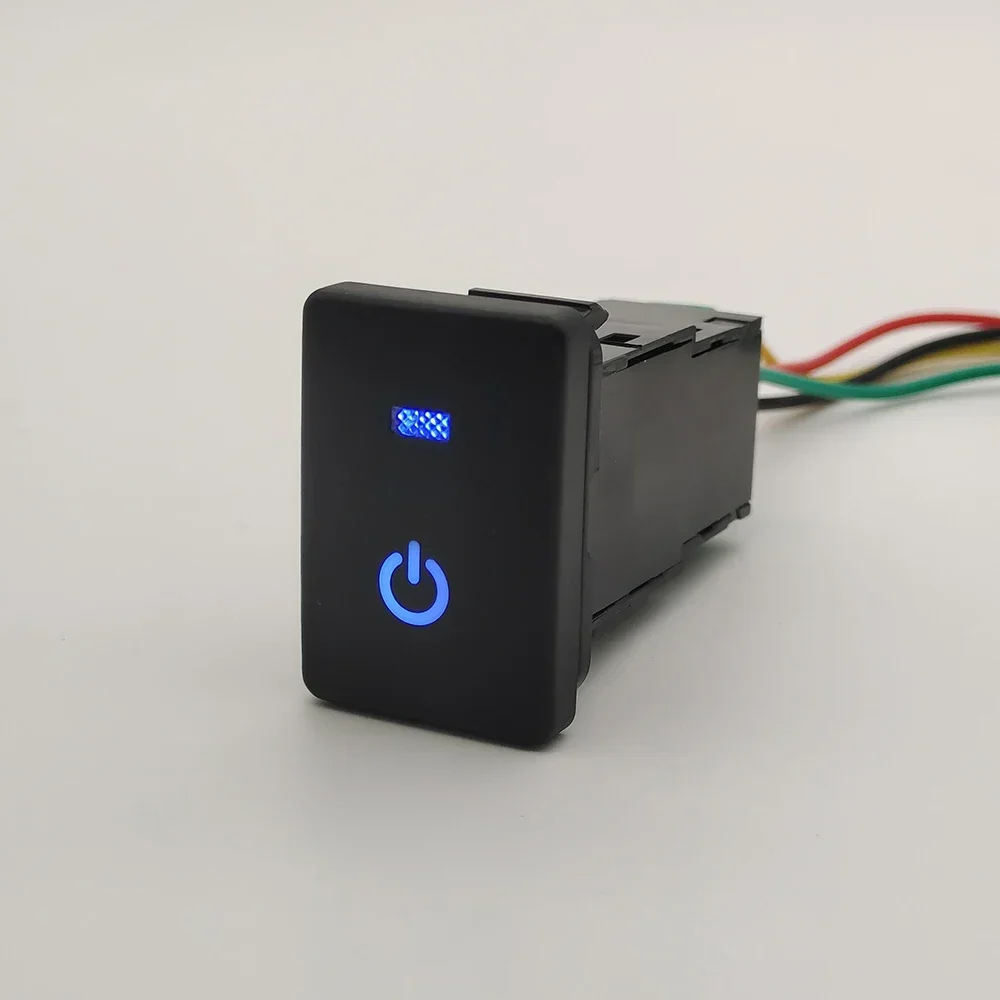 

Синий светодиодный светильник, кнопка противотуманной фары, включение и выключение сиденья, вентилятор, переключатель для Toyota Camry Prius Corolla Avensis t27 2010, аксессуары