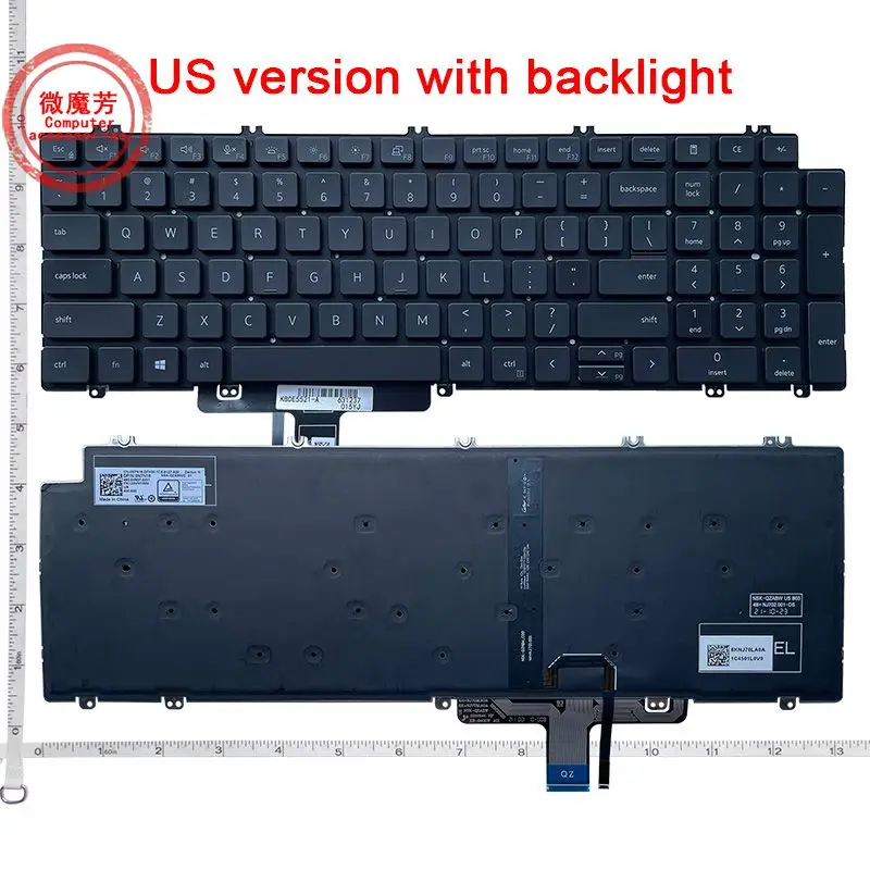 

US NEW keyboard For DELL Latitude 5520 5521 5530 5531 Precision 3560 3561 3570 3571 7550 7560 7750 7760 7770 P104F N7N16 laptop