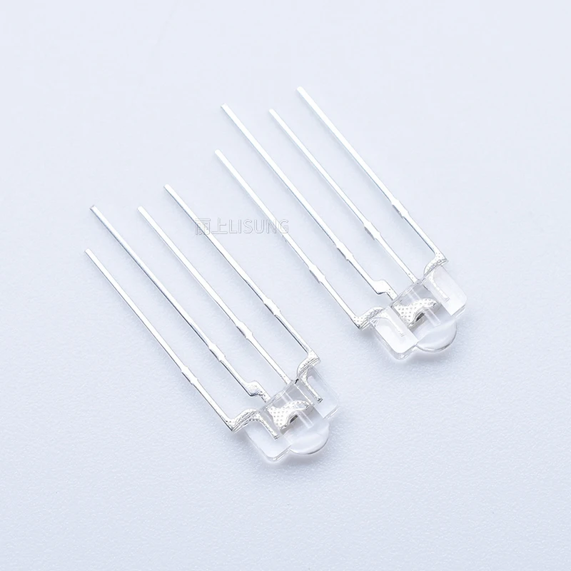 1000 шт./пакет 3 мм RGB СВЕТОДИОДНЫЕ излучающие диоды 4 контакта полноцветные красные