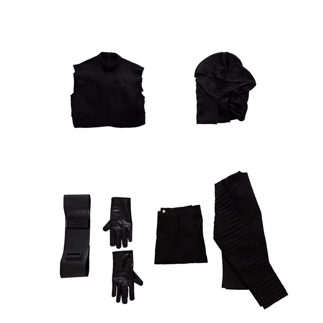 Костюм униформы Kylo Ren для взрослых черный Халат джедая верхние брюки ремень