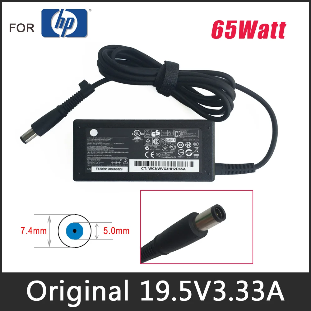 Оригинальное зарядное устройство 19 5 в 4540 А 65 Вт адаптер для ноутбука HP Envy DV7-7000