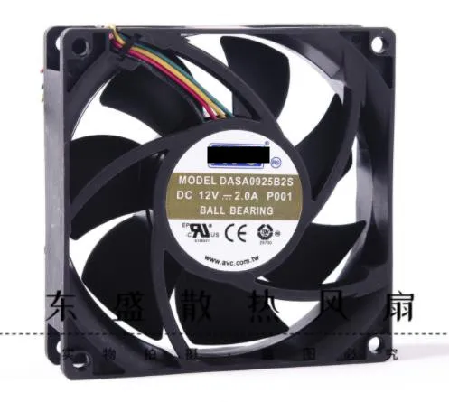 Новый оригинальный DASA0925B2S P001 DC 12 В 2.0A 92x92x25 мм для AVC вентилятора охлаждения сервера