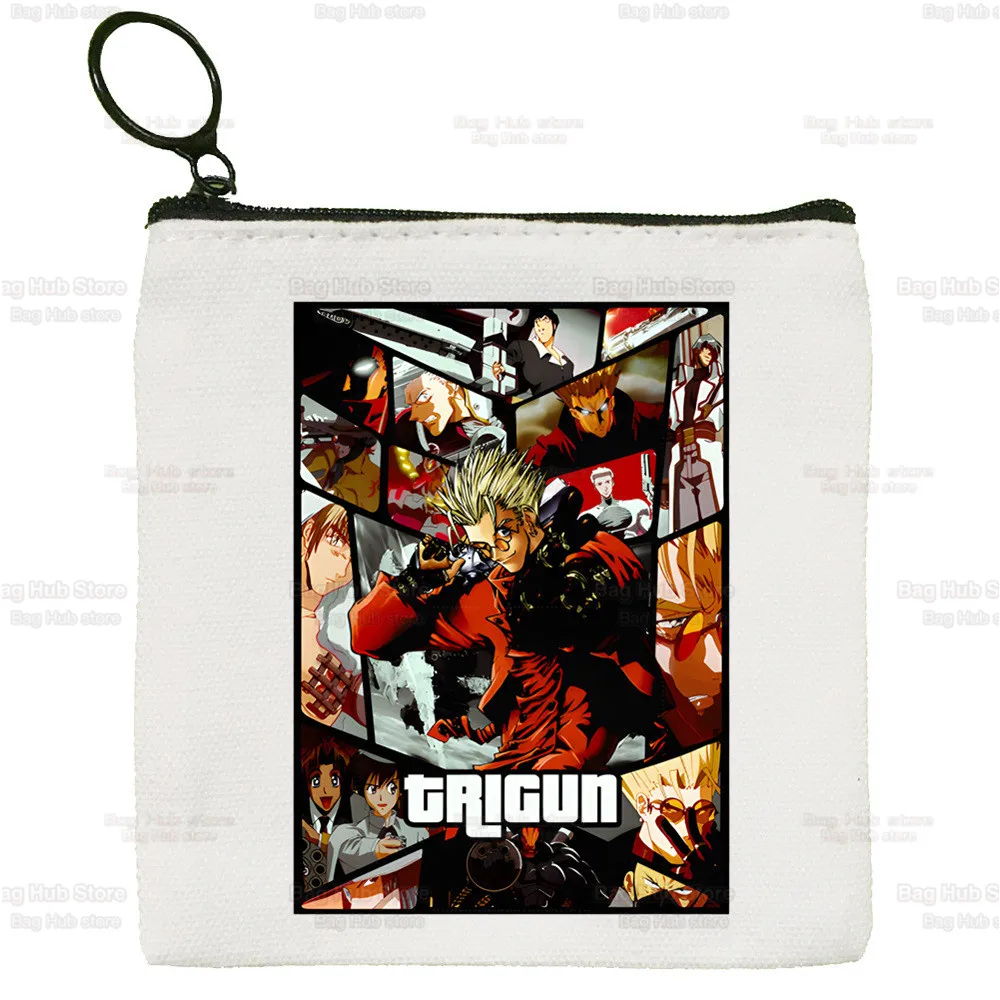 Vash Trigun Typhoon Canvas Coin Purse Custompattern Logo Storage Pouch Canvas Bag New Coin Bag Key Coin Purse