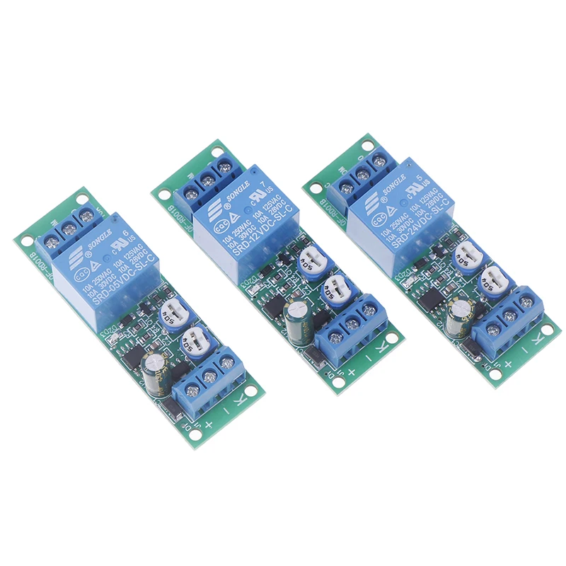 Релейный модуль с задержкой времени постоянный ток 5 В 12 24 отсроченное соединение