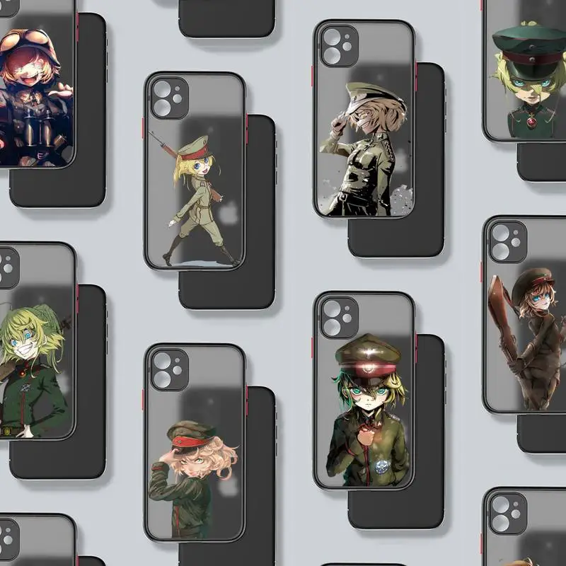 

Youjo Senki anime Phone Case matte transparent For iphone 7 8 11 12 13 plus mini x xs xr pro max cover