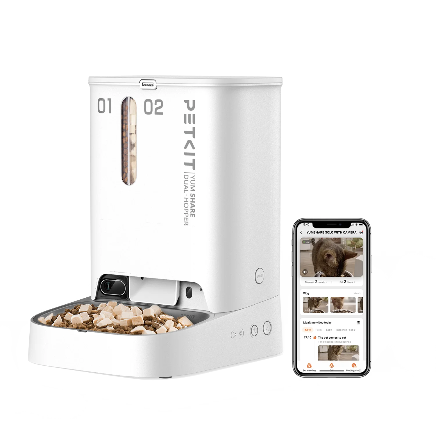 Petkit Новинка осени 2023 авторизованный товар Заводская поставка YumShare двойная