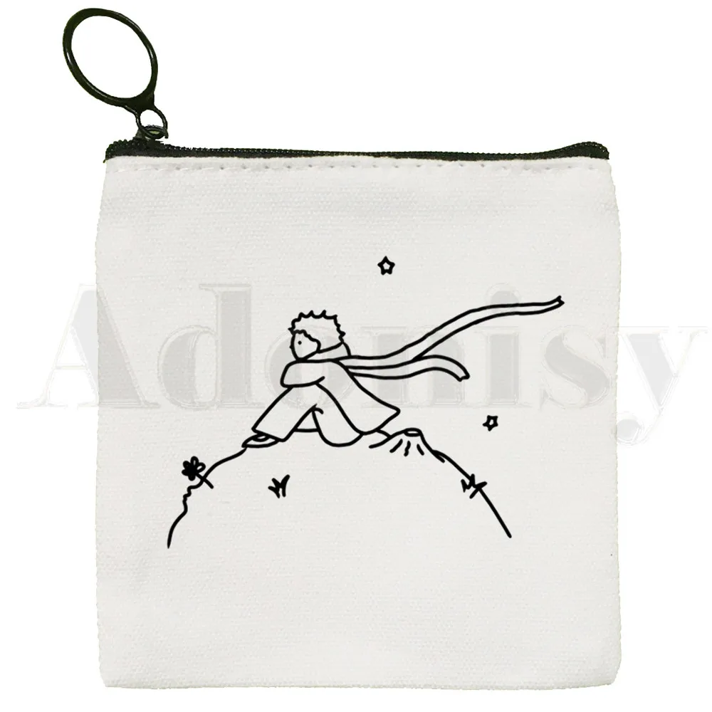 Little Prince Art Beautiful Retro Pretty Cute Bag Coin Purse Storage Small Bag Card Bag Key Bag Coin Clutch Bag Zipper Key Bag