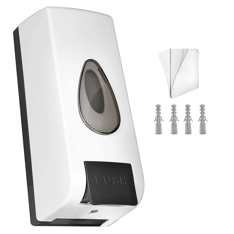 

Wall Mounted Hand Dispenser, Manual Soap Dispenser Shower Gel Lotion Container With Capacity For Kitchen Office