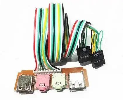 Передняя панель 2-портовый USB 2 0 + микрофон аудиопорт 3 5 мм кабель 7 8 см печатная