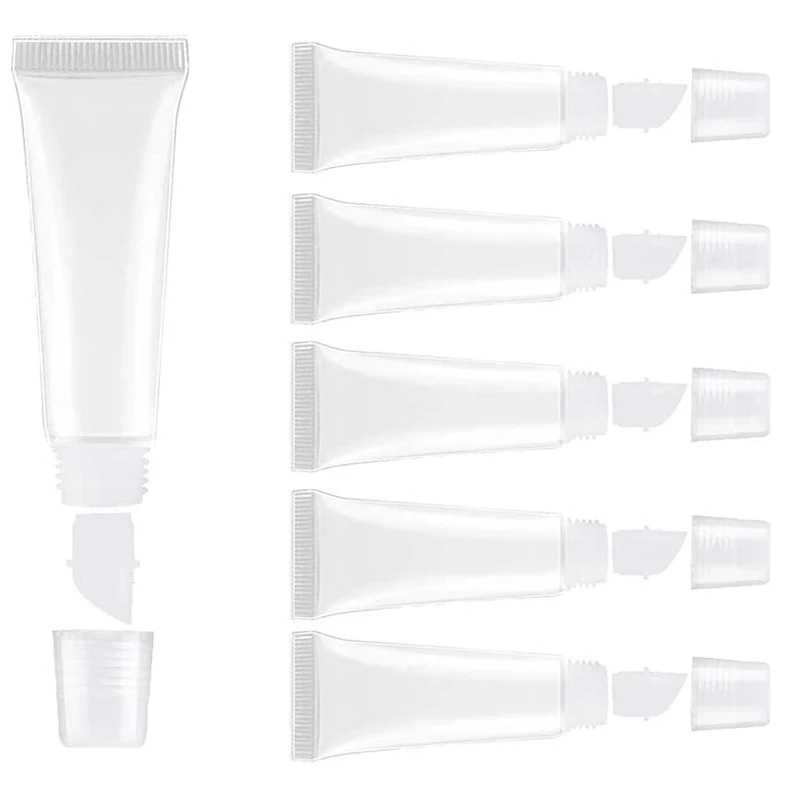 

10Pcs 8g/10g/15g Lip Gloss Empty Tubes Containers Travel Bottle Refillable Soft Cosmetic Squeeze Tubes For DIY Make-up Lip Balm
