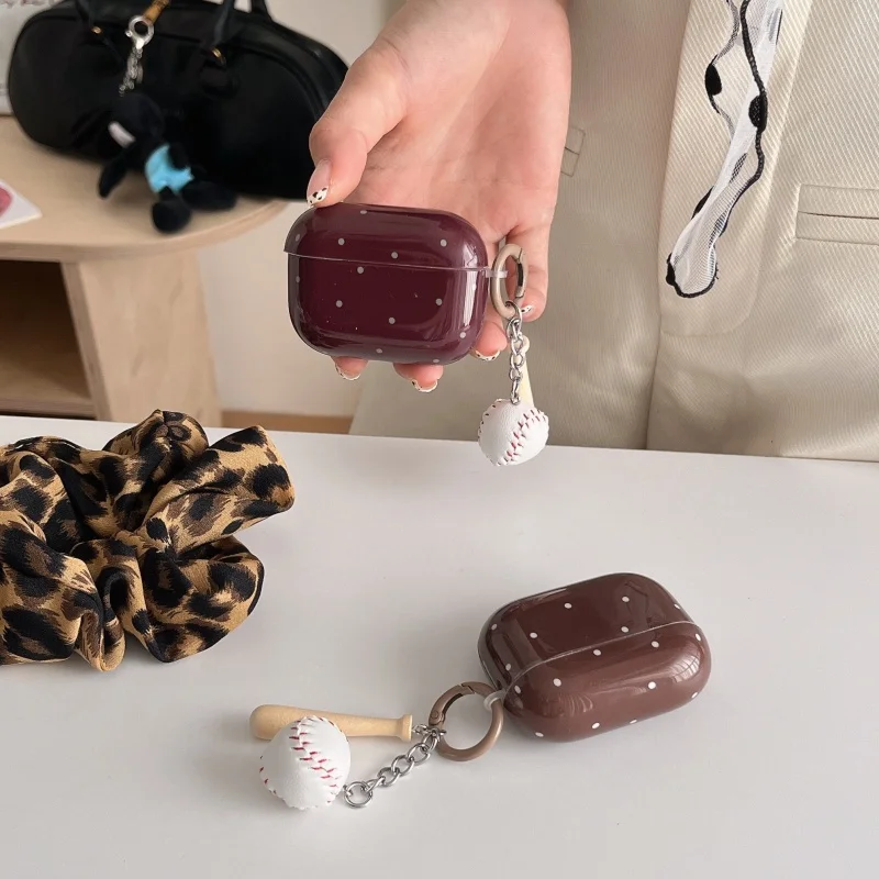 Новый чехол для наушников IMD в красной горошек с бейсбольным крючком Apple Airpods 2 Pro pro