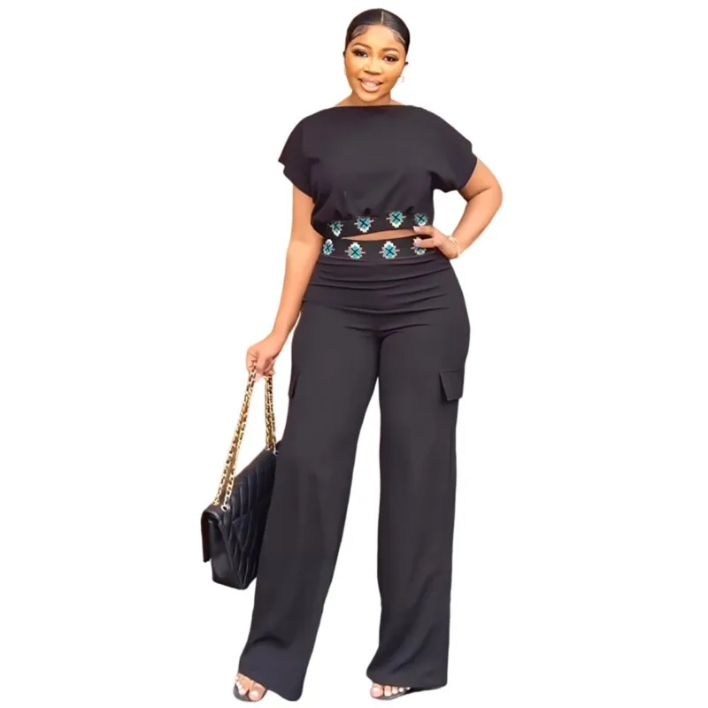 Женские комплекты из 2 предметов с геометрическим принтом 2024 летняя мода