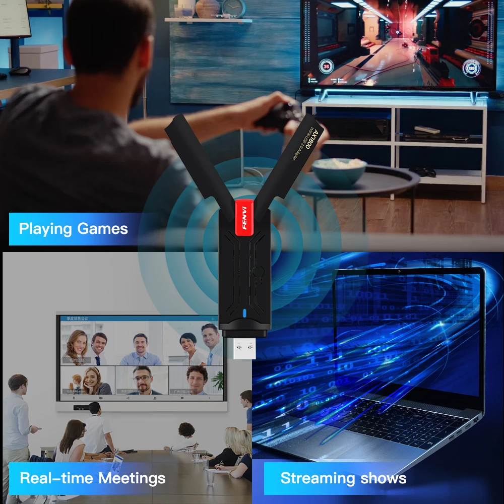 Адаптер Fenvi Wi-Fi 6 USB 3.0 AX1800 Двухдиапазонная Беспроводная Сетевая Карта 2
