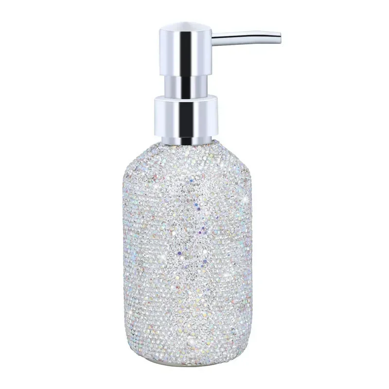 

Блестящий стеклянный диспенсер для мыла и шампуня