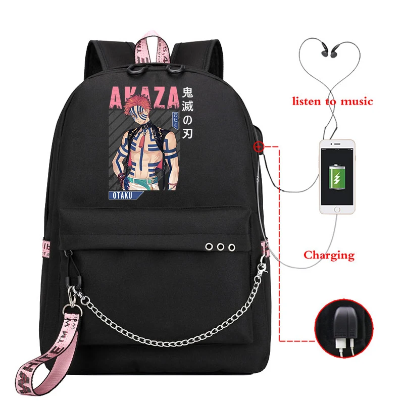 

Kimetsu No Yaiba Anime Travel Backpack Student School Rucksack Fashion Casual Shoulders Bag Cute Bolsos Mujer Korean Sac A Dos