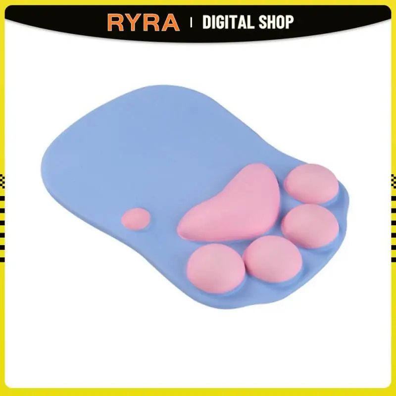 

RYRA High Quality Cute Cat Paw Mouse Pad Nonslip Silicone Mice Mat PC Computer Wrist Rest Support Ergonomic Mouse Mat For Laptop