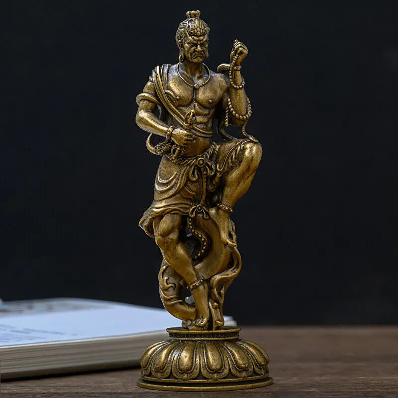 Фото Статуя Fudo Myoo Vajra Dorje ручной работы, защита дзен, ритуальный декор фэн-шуй, подарок №1