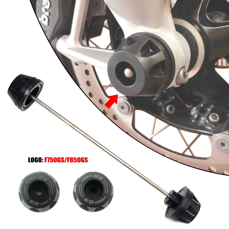 

F750GS F850GS Front Axle Fork Wheel Protector Crash Slider Pad For BMW F750 GS F850 GS ADV F 850GS Adventure 2018 2019 2020 2021