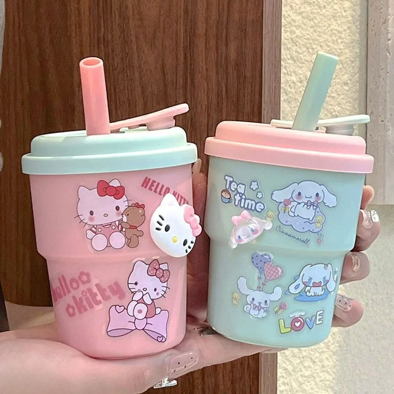 Sanrio Hello Kitty Cinnamoroll сопутствующая чашка для воды новая милая чайная студенческие