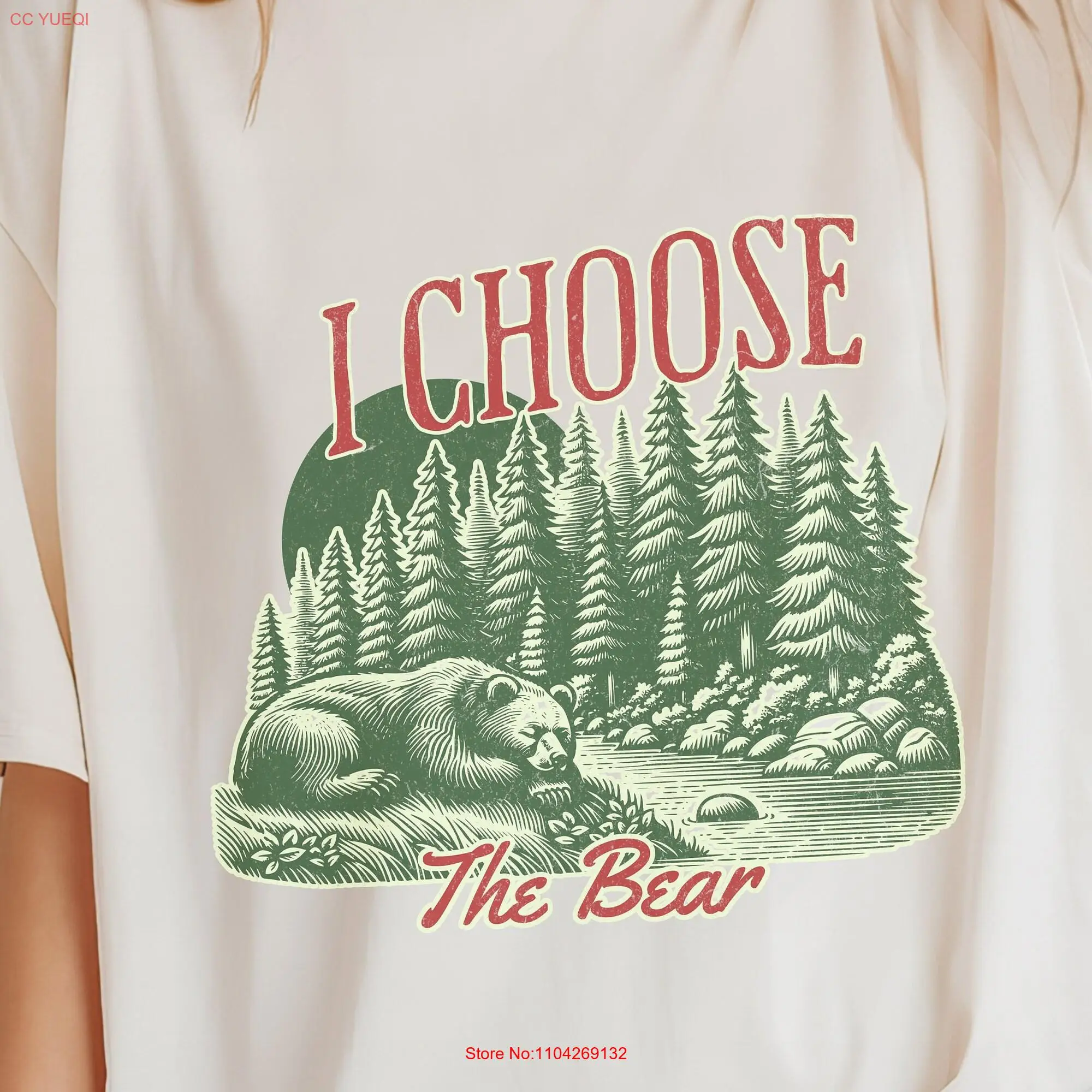 I Choose The Bear T Shirt Man or Womens Trendy for Her Team Vs Equal Rights FeminisT long short sleeves