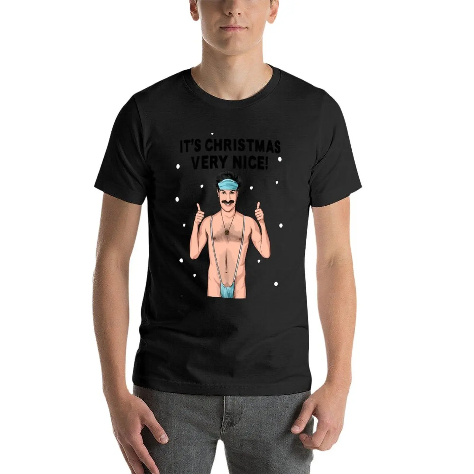 Borat Рождественская футболка Merch funnys большие размеры облегающие футболки для