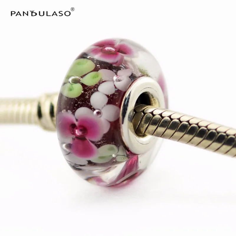 

Женский браслет из муранского стекла, из серебра 925 пробы