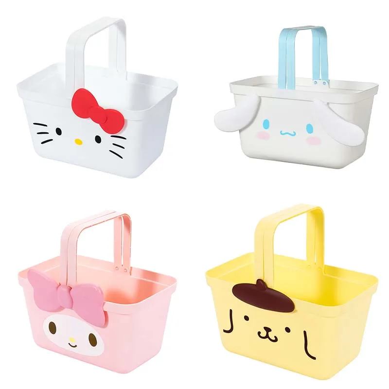 

Sanrio Shower Basket Hello Kitty My Melody Cinnamoroll Anime Cute Bathroom Clutter Basket Clothes Storage Basket Holiday Gift