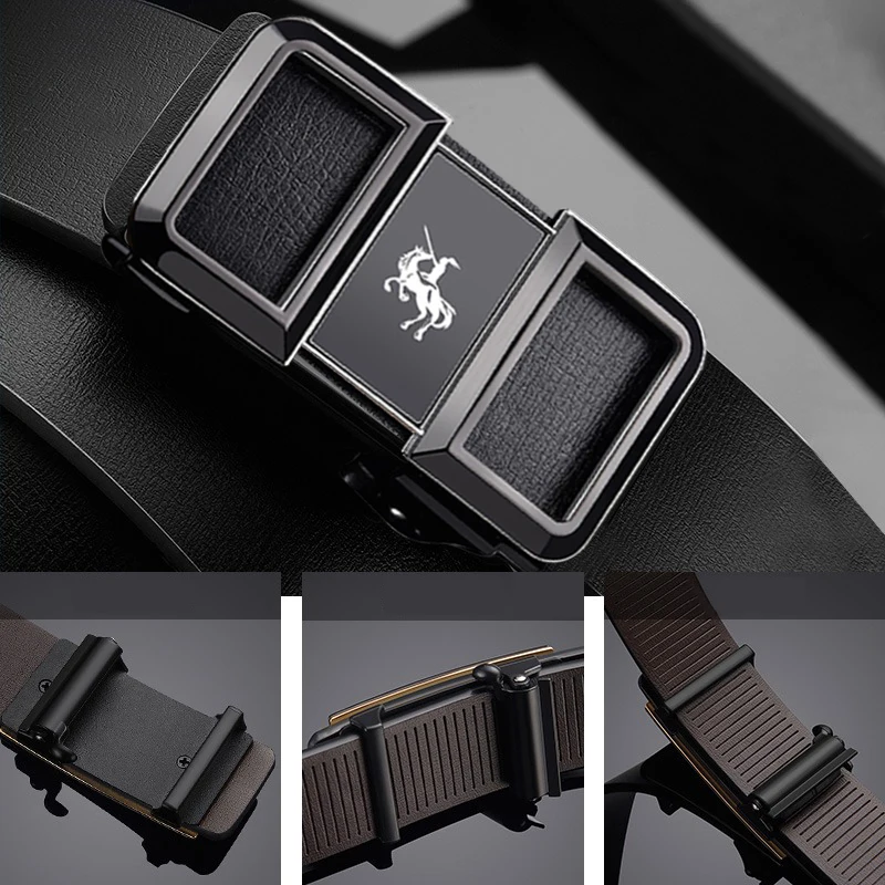 Мужской кожаный ремень JIFANPAUL из натуральной яловой кожи