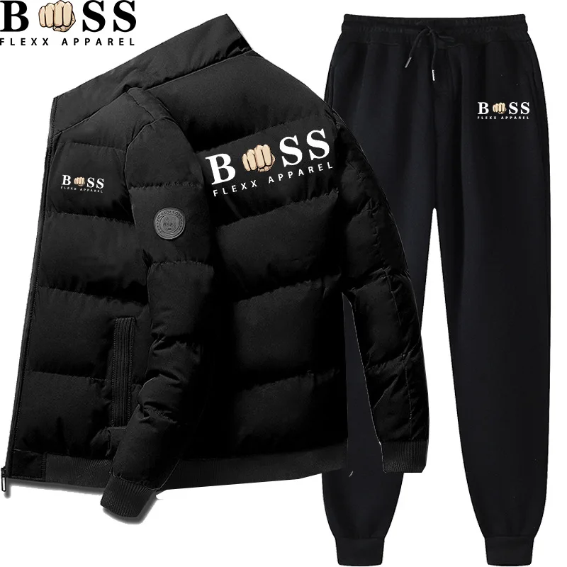 

2023 New Men's Fashion Winter Boss Jacket Casual Coat 2-piece Set for Men