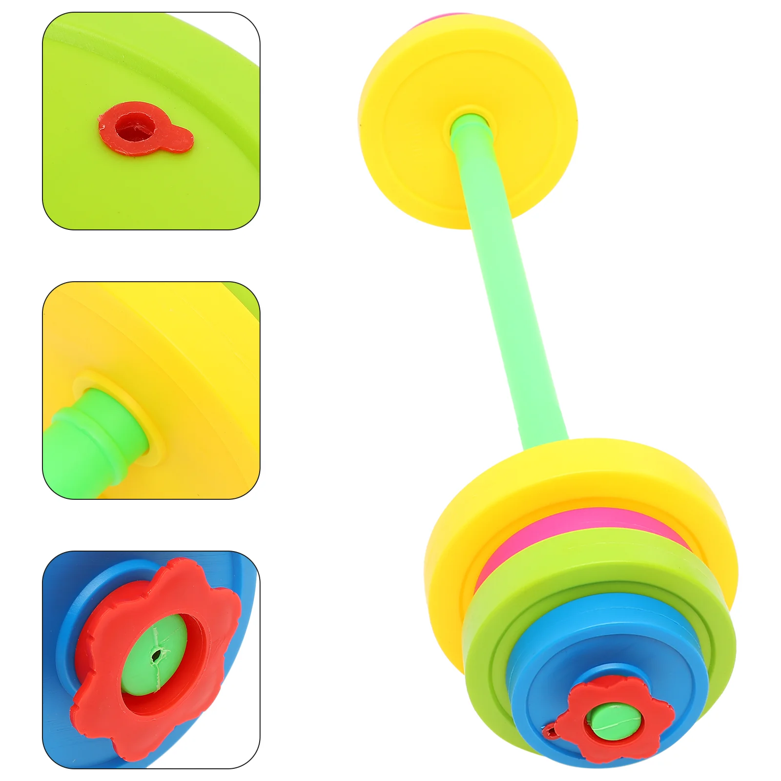 

1 Set/11pcs Practical Children Barbell Bodybuilding Exercise Equipment Training Arm Muscle Fitness for Kids Gym Home (Long Type)