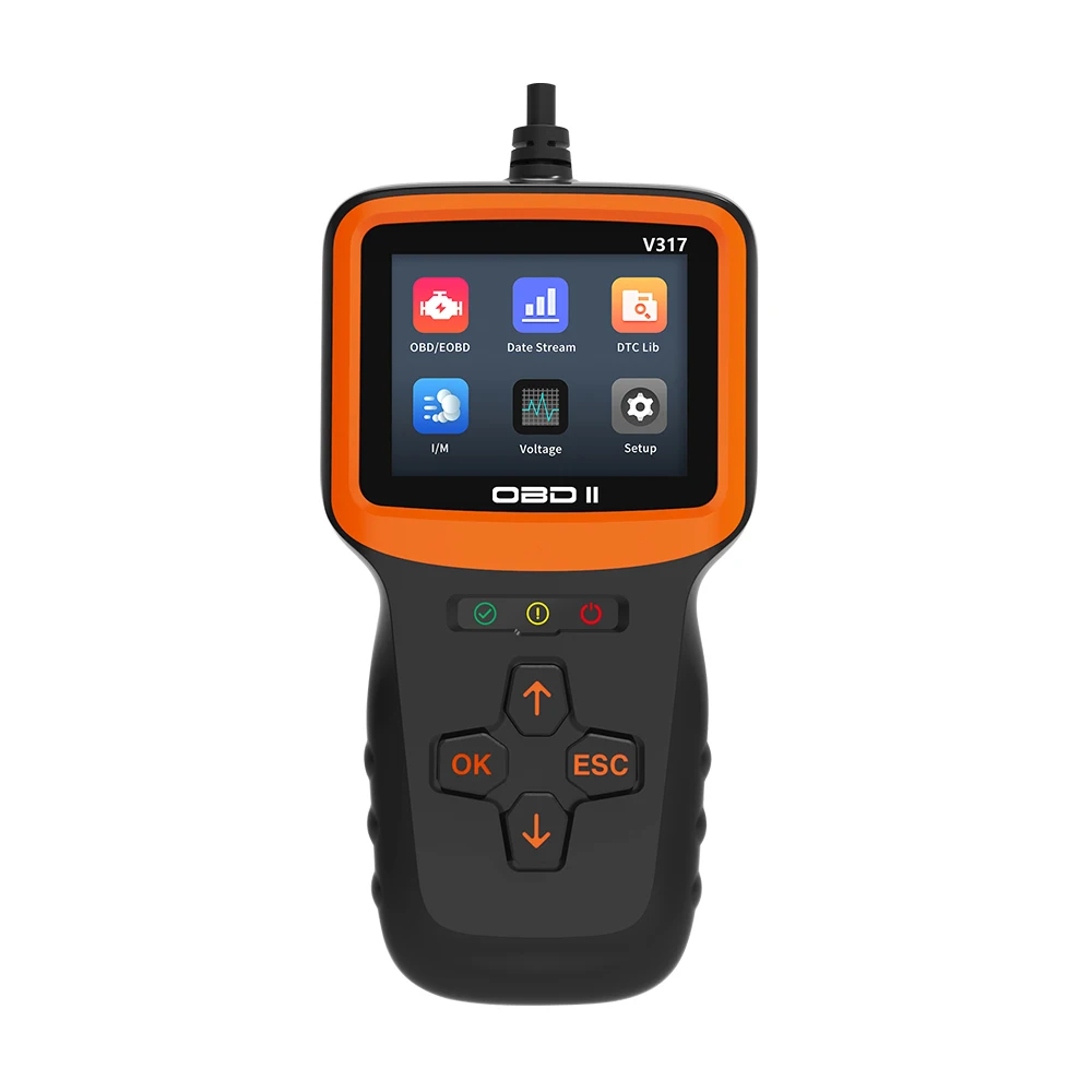 Obd2 t-code auto reader 8 language support electric all car universal scanner diagnostic tool instrument