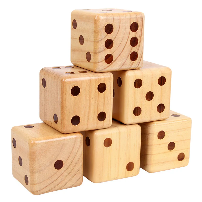

Large Wooden Dice Toy Solid Wood 9cm/7cm D6 Sided Dice Number Or Point Cube Teaching Aids Children’S Party Fun Board Game Props