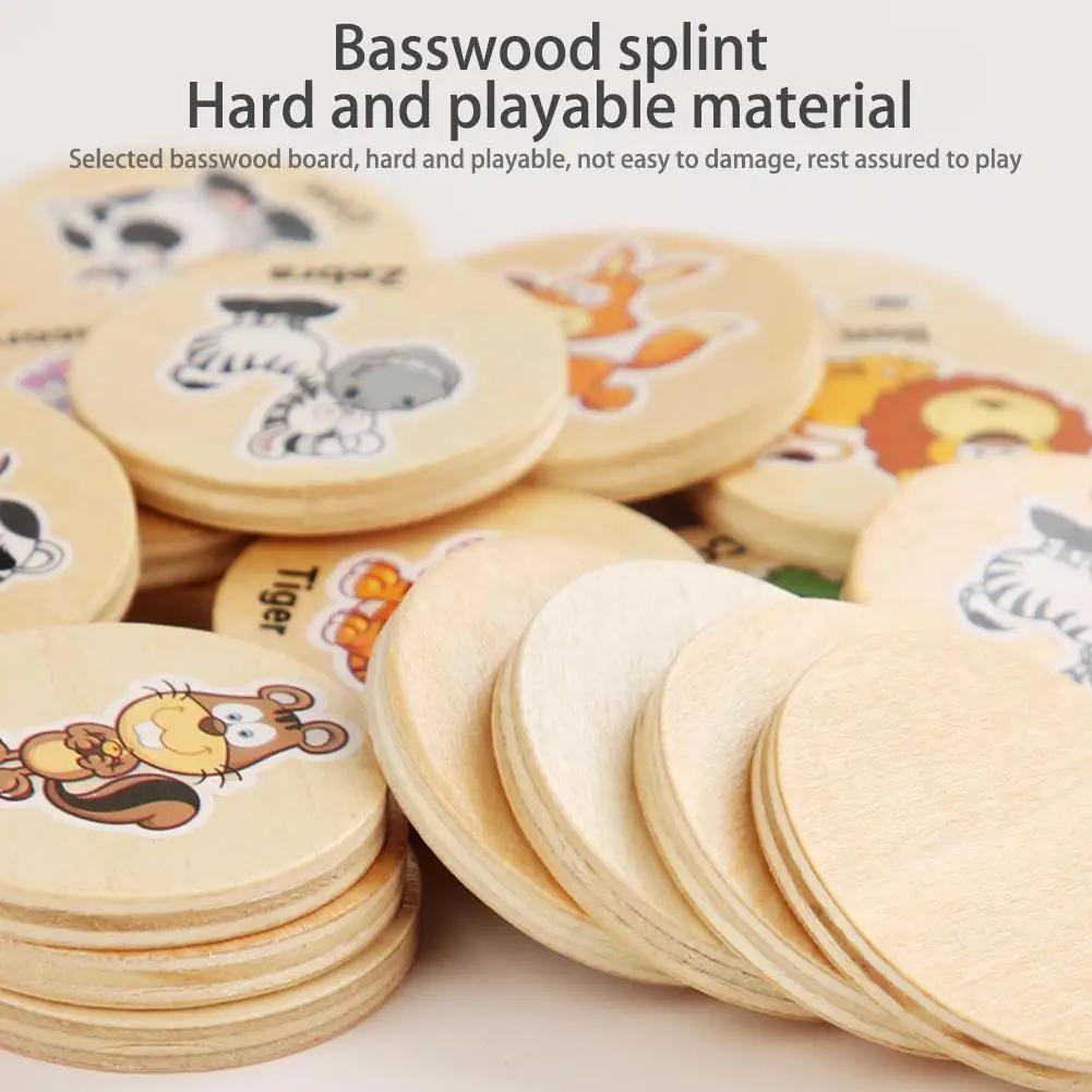 

Montessori Logic Game Children’s Matching Toys Wooden Fruit Matching Animal Game Toys Educational Concentration Memory Trai I8e2