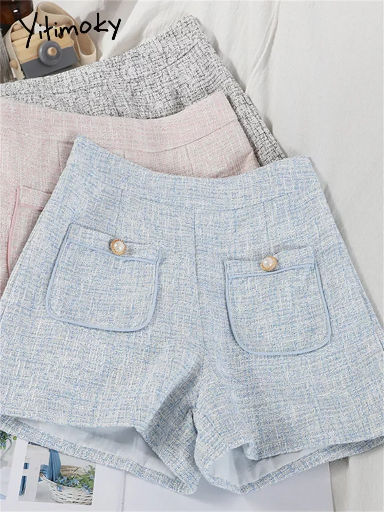 

Новинка 2023, элегантные костюмы, шорты для женщин, летние 2023, с высокой талией, облегающие шорты, офисные женские корейские модные обтягивающ...