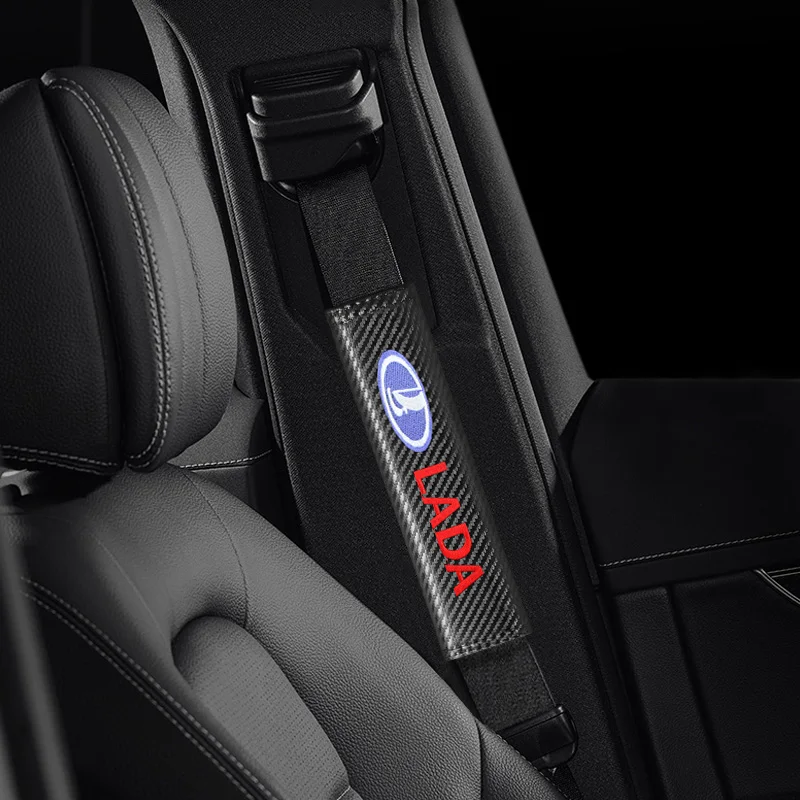 

Car Seat Belt Cover Carbon Fiber Shoulder Protection Cover Car Accessories For LADA VESTA niva kalina priora granta largus 2110