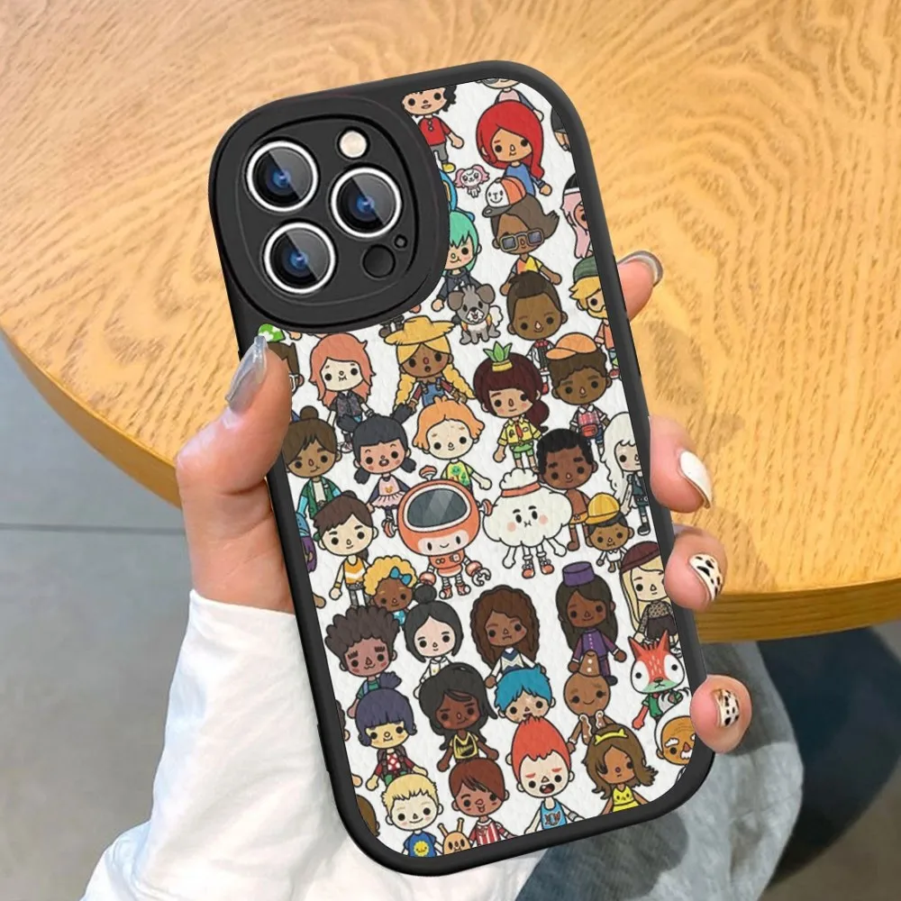 Toca Boca Toca Life World Phone Case Hard Leather For iPhone 14 13 12 Mini 11 14 Pro Max Xs X Xr 7 8 Plus Fundas