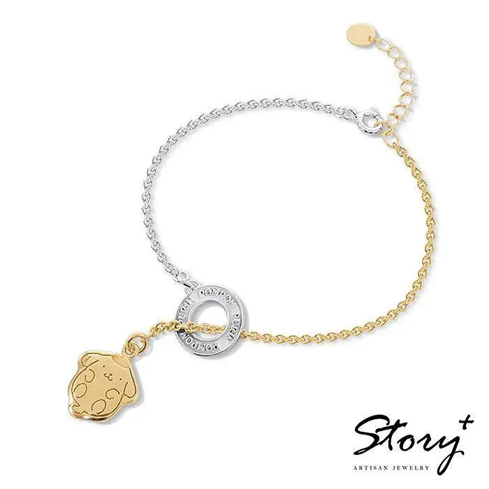 

Sanrio ювелирные изделия браслет Budian собака ленивый Pom пурин браслет гальванический модный браслет из стерлингового серебра женщин