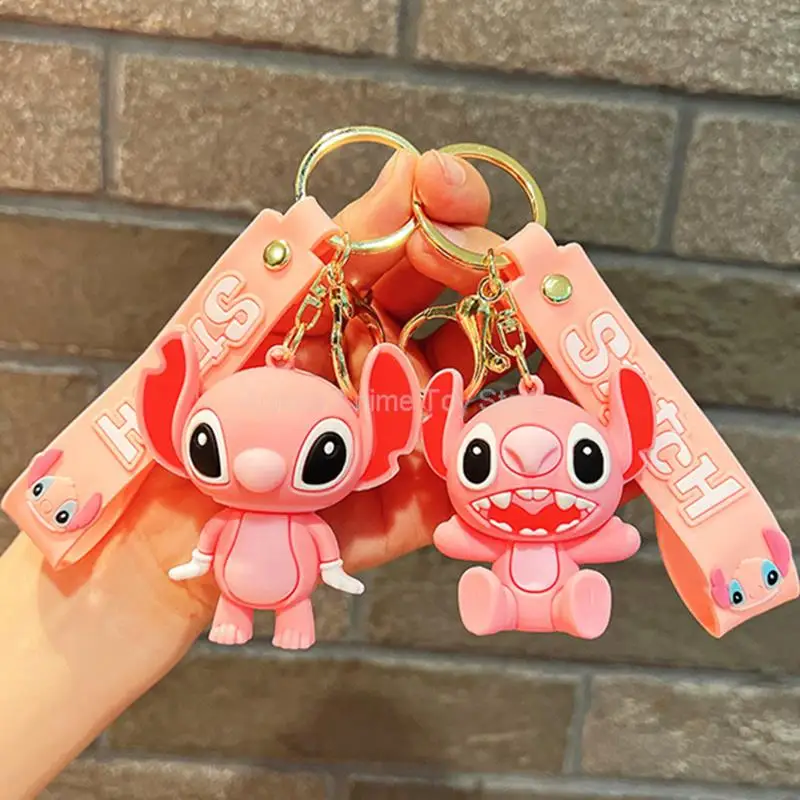 

Anime Cartoon Disney Stitch Keychain Variety of Cartoon Lilo & Stitch Cute Doll Keyring Ornament Key Chain Car Pendant Kids Gift